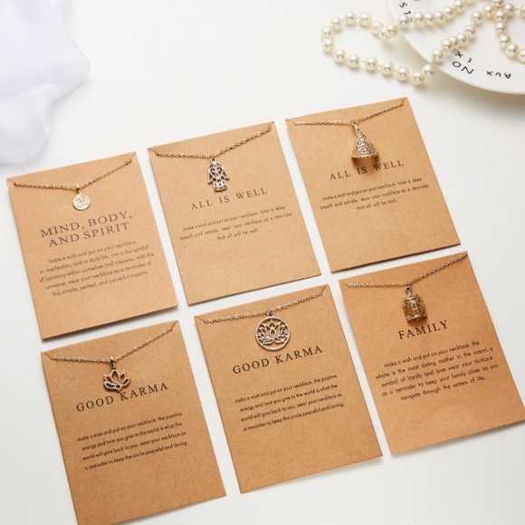 Family Boho Indie Layering Gold Charm Necklace - Picture 6 of 6